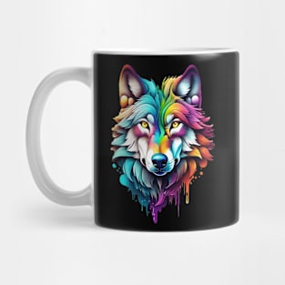 Surrealism style art piece of a Timberwolf #2 Mug